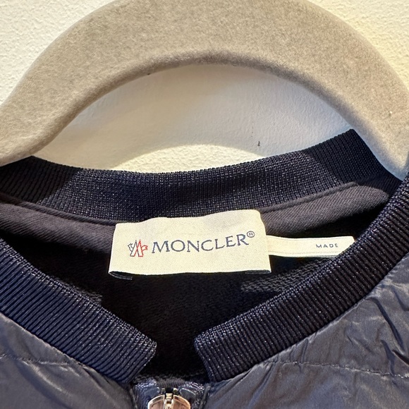 Moncler Full Zip Puffer front stripe trim jackets size 12 kids - Picture 7 of 8